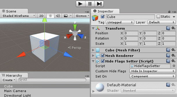 How to hide and show an object in unity 